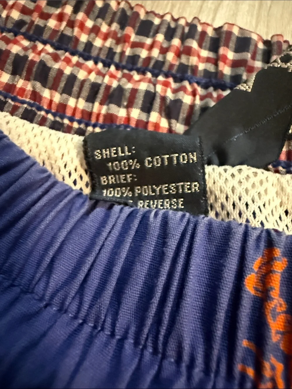 Polo by Ralph Lauren Navy Swim Trunks with‎ Orange Lobster Print